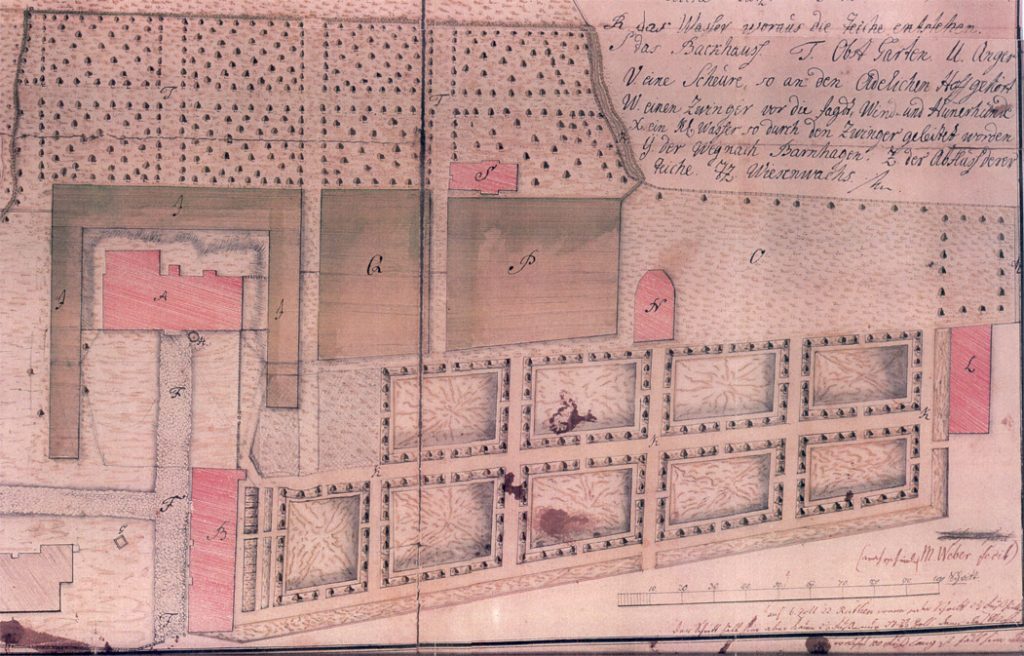 Gutsgarten Plan von 1763