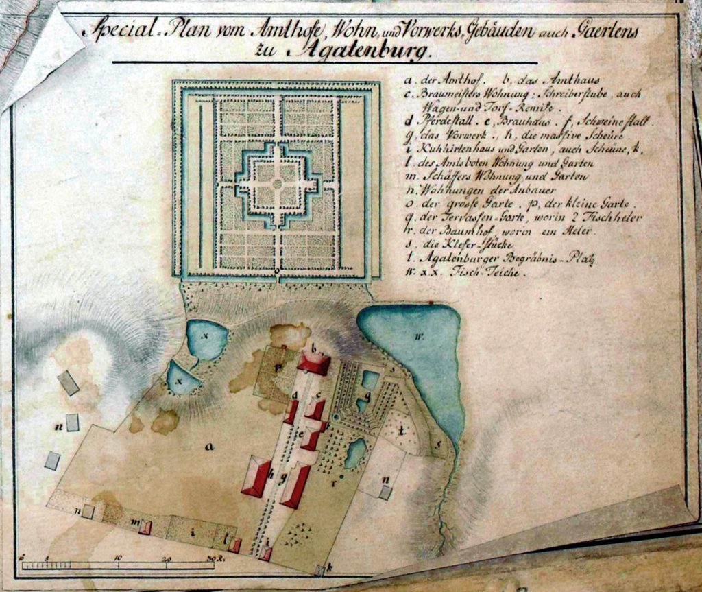 Schloss Agathenburg Schloss und Grosser Garten 1776